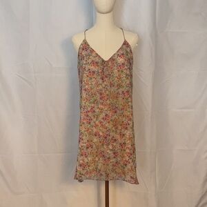 Lavender Brown floral dress with racer back size M